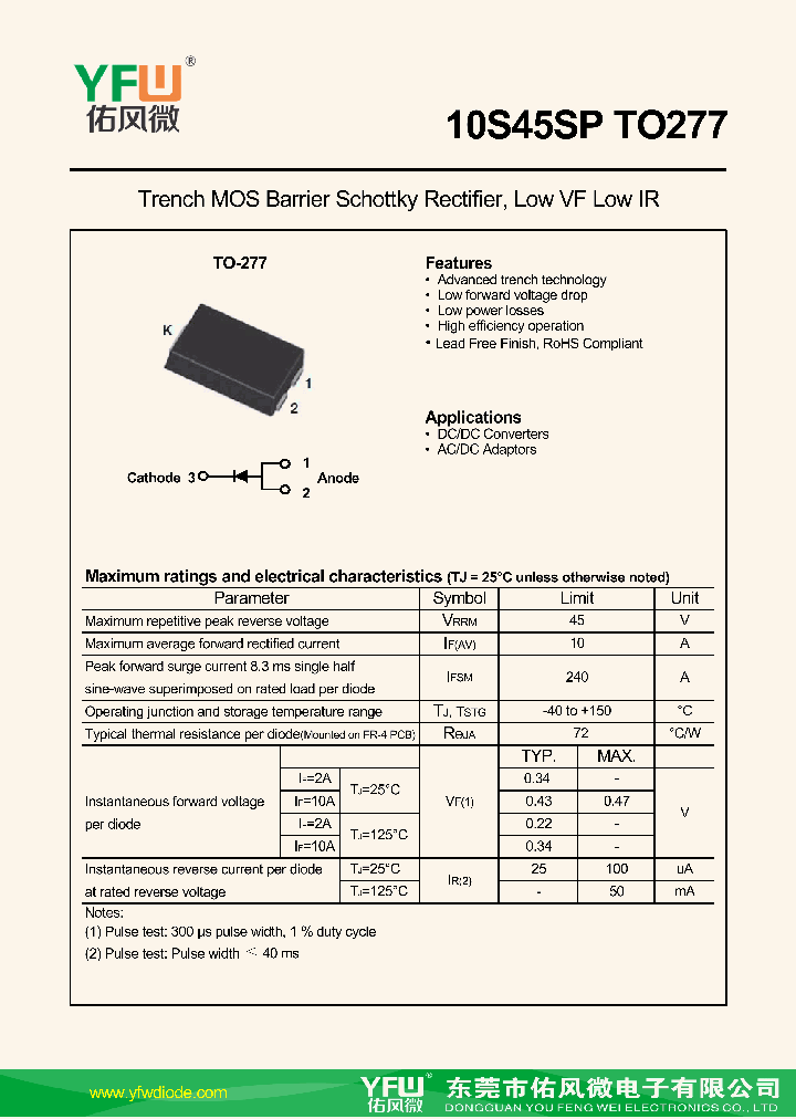 10S45SP-TO277_8567327.PDF Datasheet