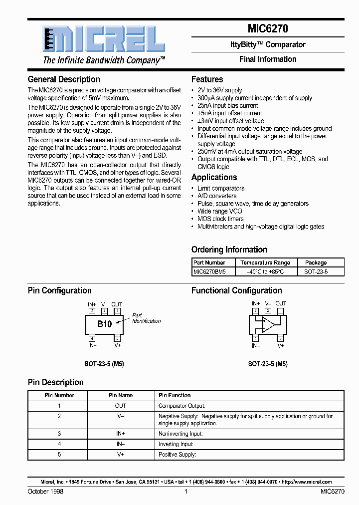 MIC6270_8567900.PDF Datasheet