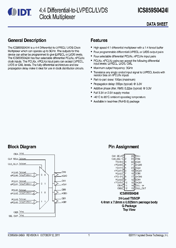 ICS859S0424I_8568746.PDF Datasheet