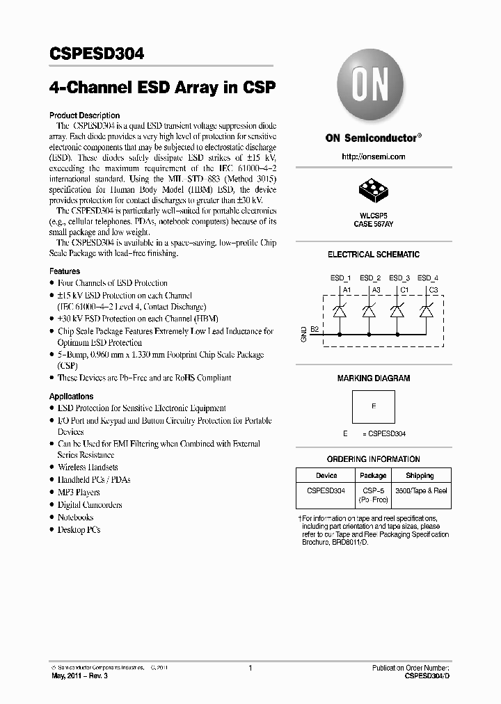 CSPESD304_8569940.PDF Datasheet