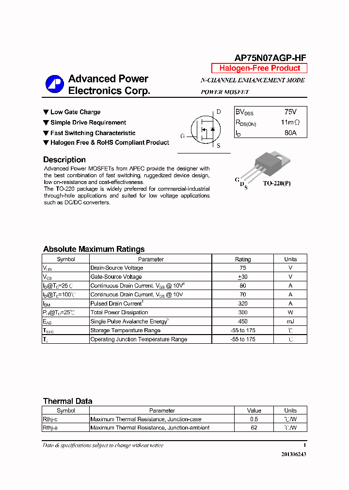 AP75N07AGP-HF-14_8570840.PDF Datasheet