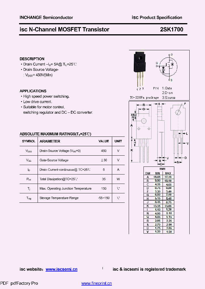 2SK1700_8572040.PDF Datasheet