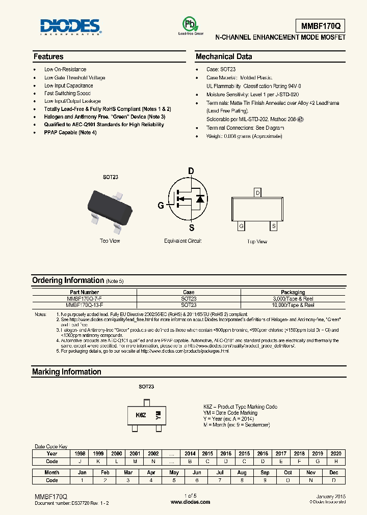 MMBF170Q-13-F_8572200.PDF Datasheet