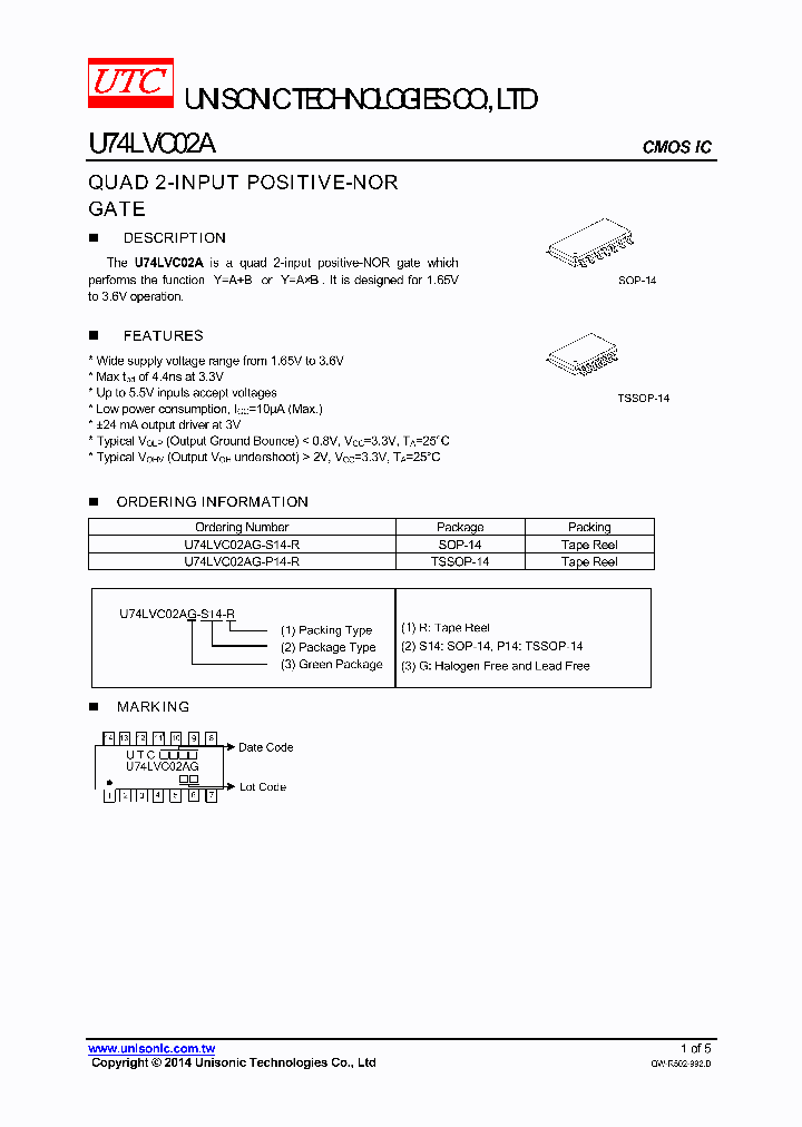 U74LVC02AG-P14-R_8577912.PDF Datasheet
