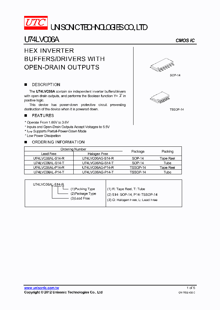 U74LVC06AG-P14-R_8577909.PDF Datasheet