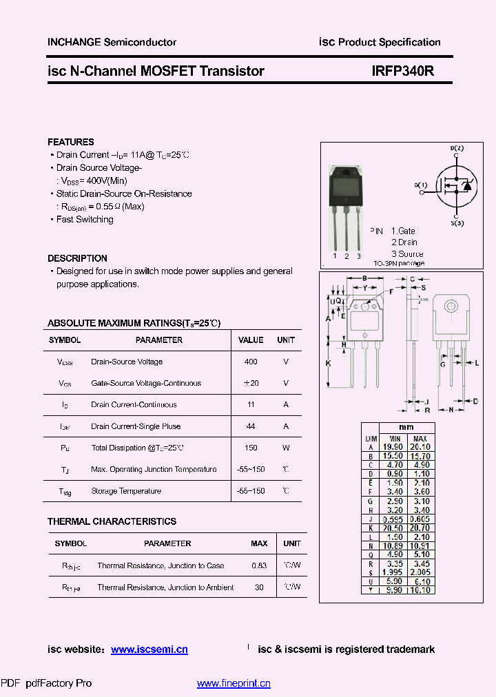 IRFP340R_8578652.PDF Datasheet