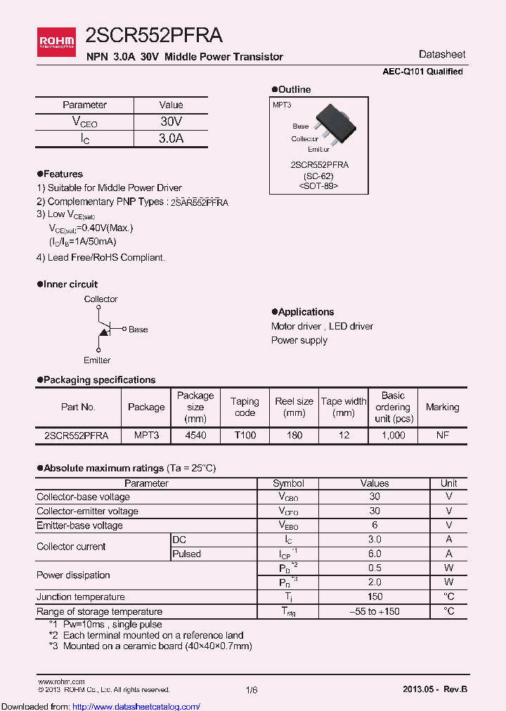 2SCR552PFRAT100_8579113.PDF Datasheet
