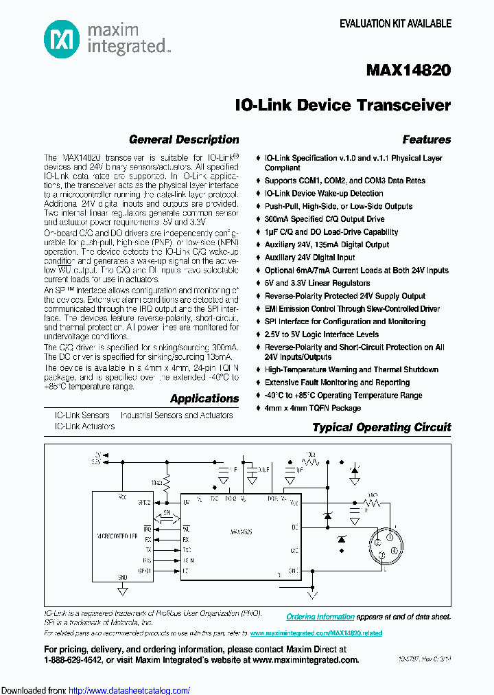 MAX14820ETG_8583736.PDF Datasheet