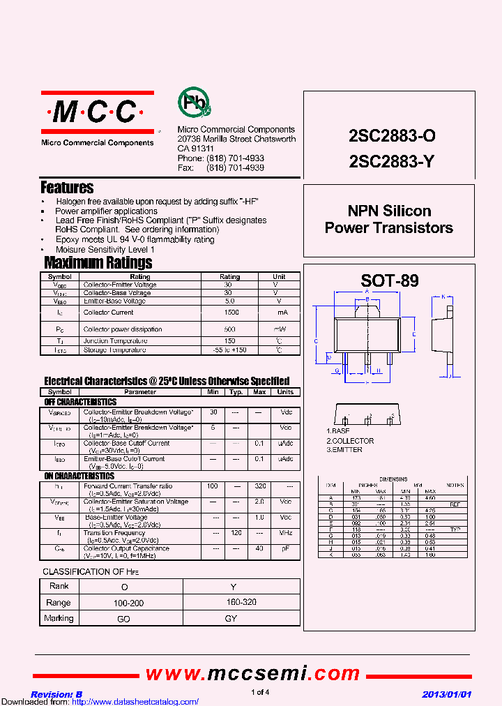 2SC2883-Y_8584283.PDF Datasheet