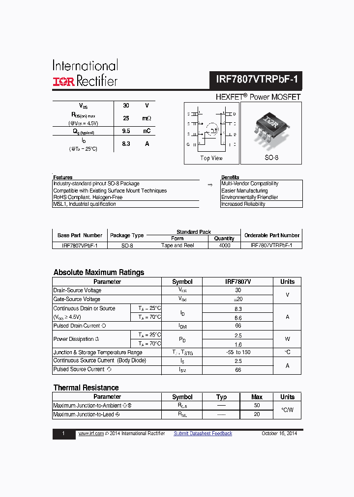 IRF7807VPBF-1_8587587.PDF Datasheet