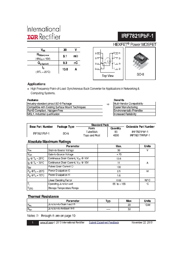 IRF7821PBF-1_8589419.PDF Datasheet