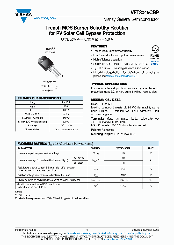 VFT3045CBP-15_8588784.PDF Datasheet