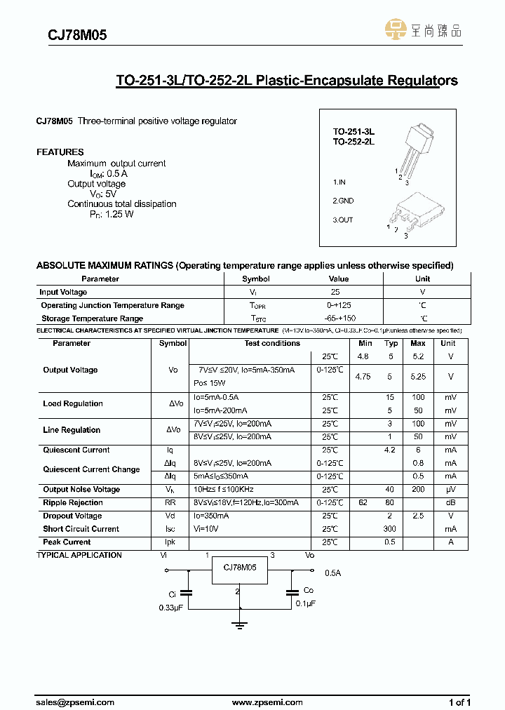CJ78M05-TO251-3L_8590866.PDF Datasheet
