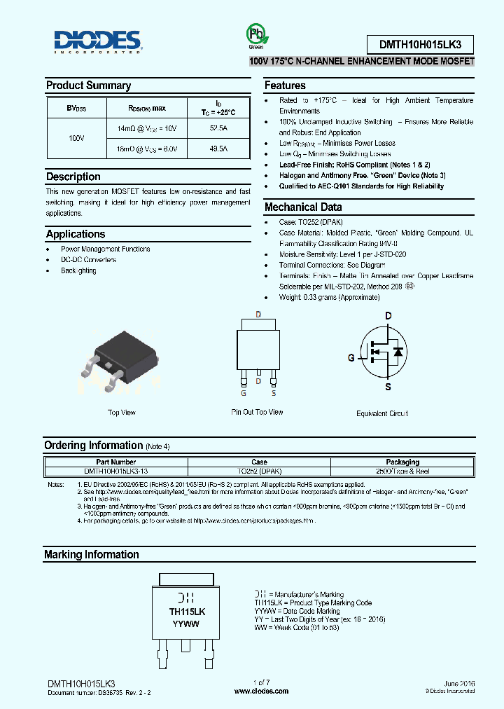 DMTH10H015LK3-13_8592695.PDF Datasheet