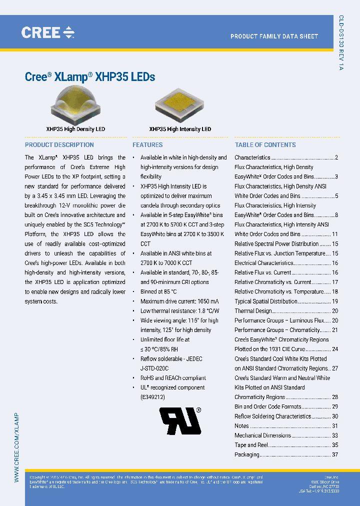 XHP35A-00-0000-0D0UC40E1_8593797.PDF Datasheet