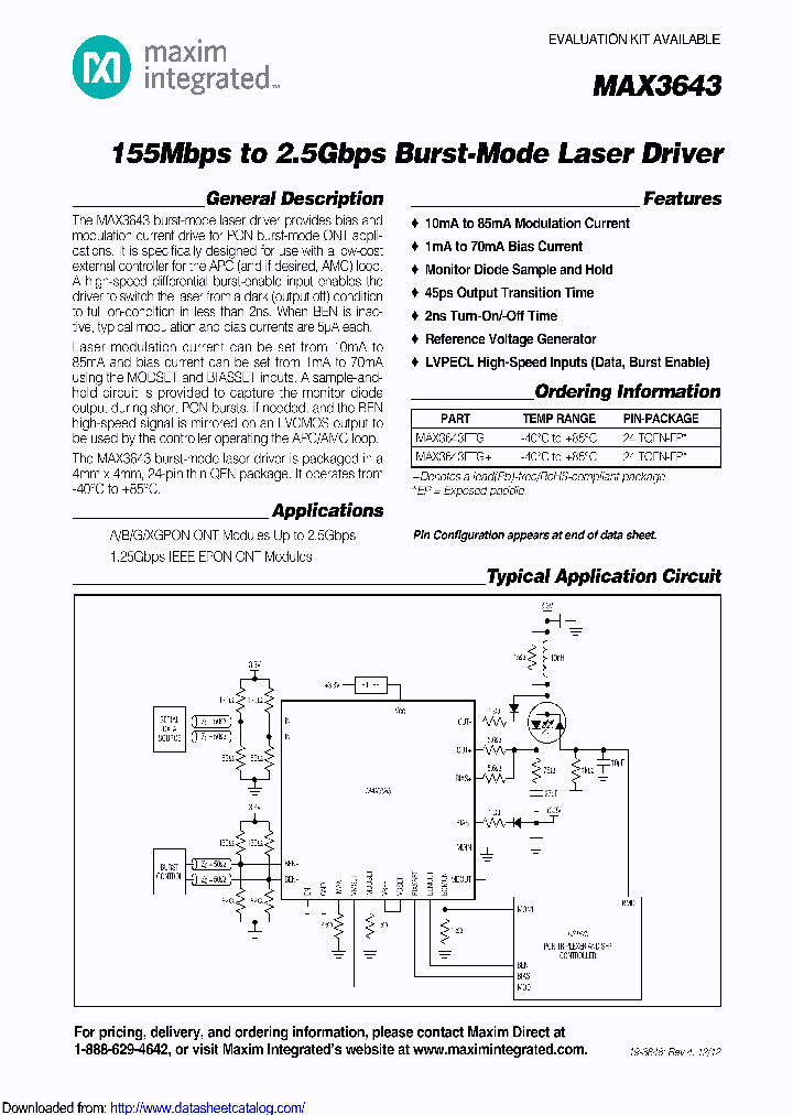 MAX3643ETGTG1N_8594699.PDF Datasheet