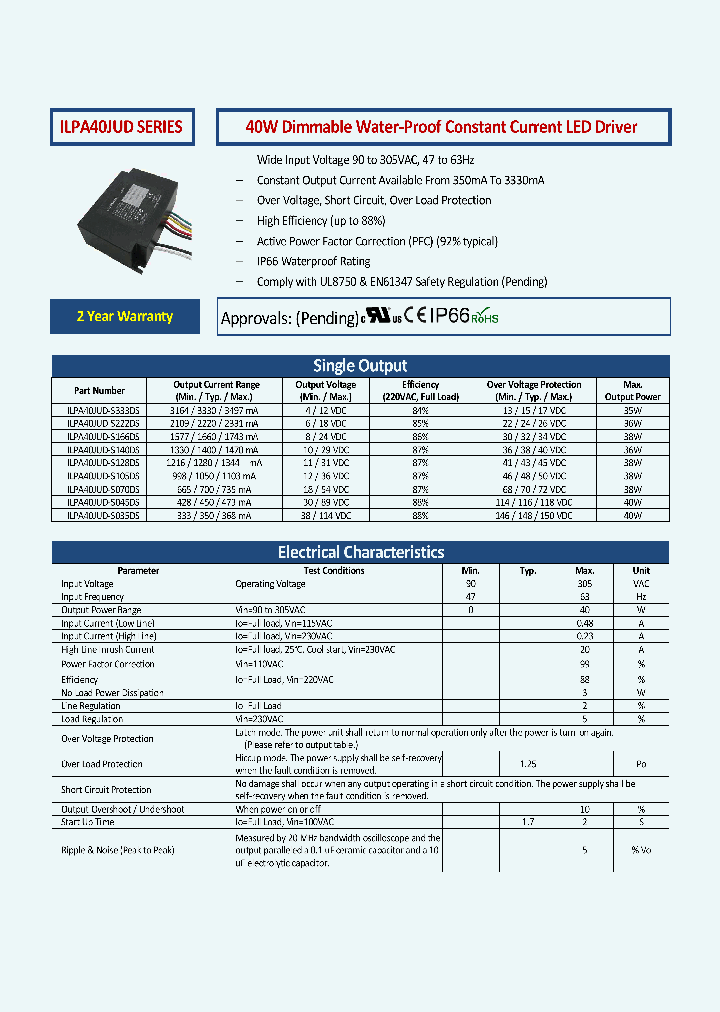ILPA40JUD-S166DS_8596564.PDF Datasheet