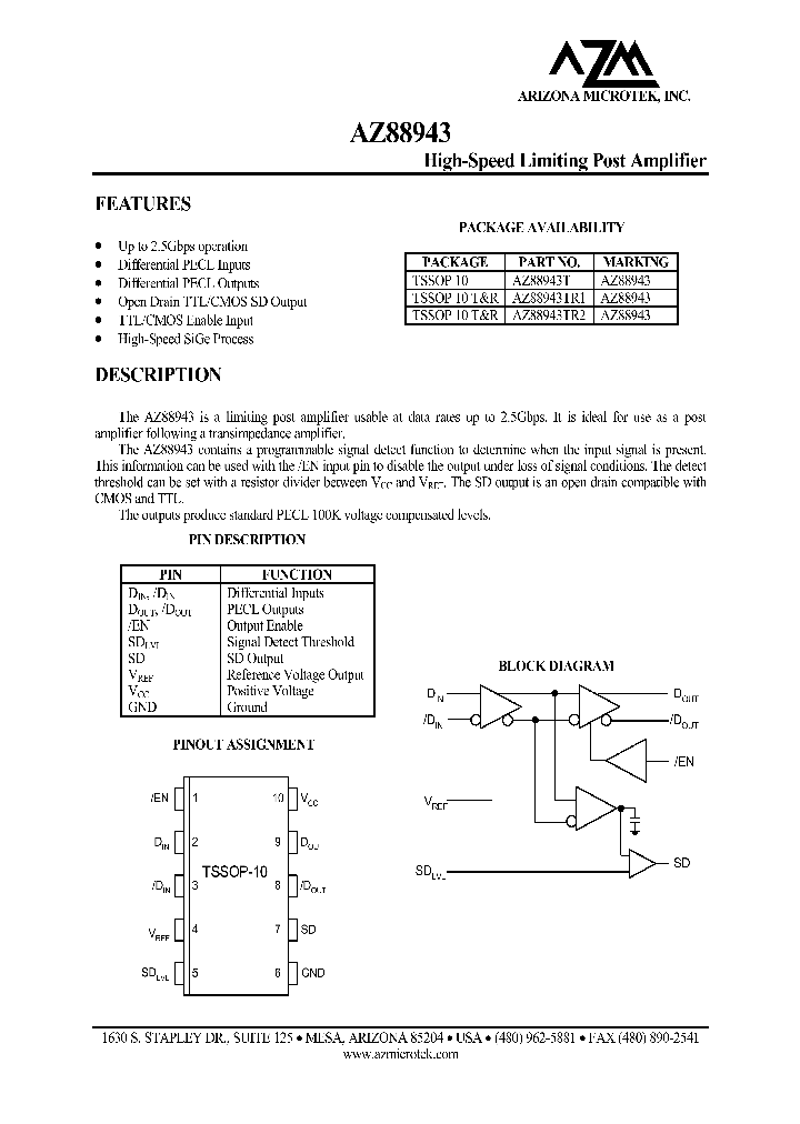 AZ88943TR1_8596610.PDF Datasheet