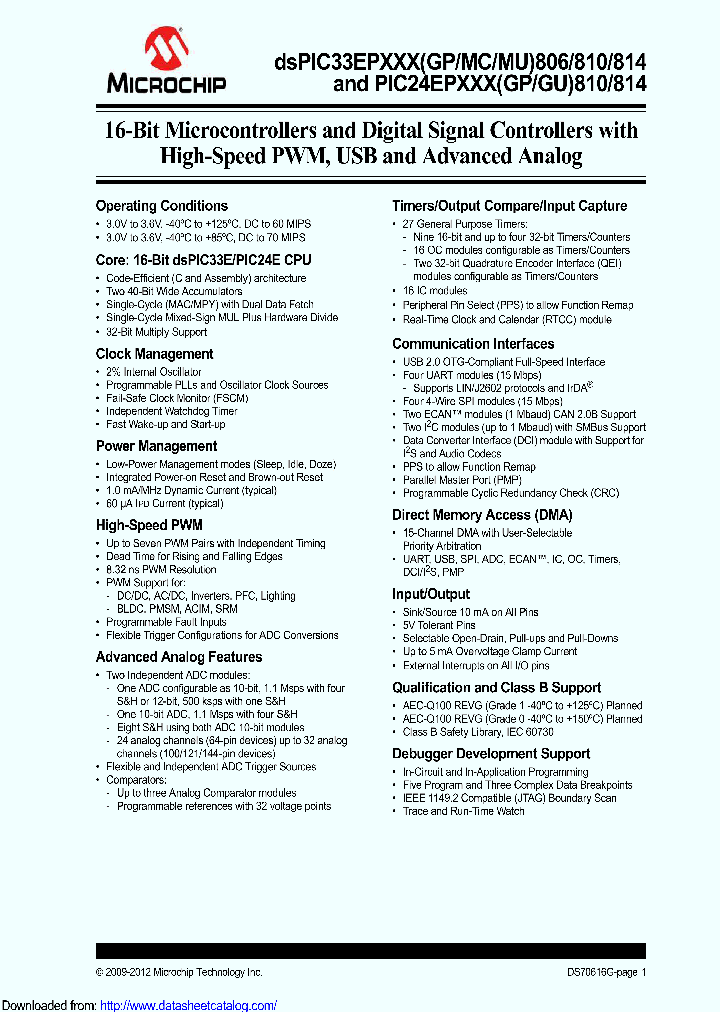 DSPIC33EP256MU810-IPF_8598119.PDF Datasheet