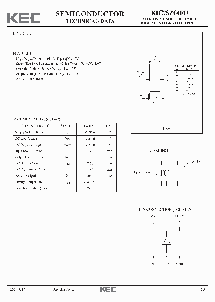KIC7SZ04FU-15_8602613.PDF Datasheet