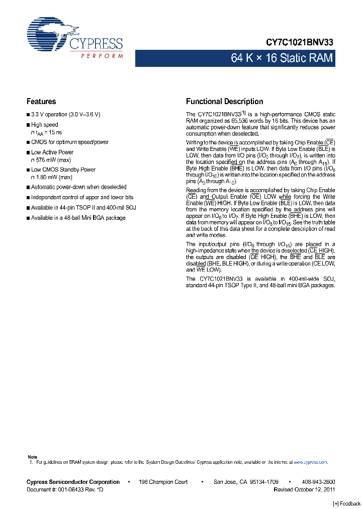 CY7C1021BNV33L-15ZXIT_8604873.PDF Datasheet