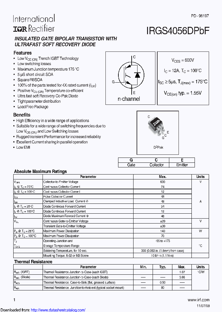 IRGS4056DPBF_8605116.PDF Datasheet
