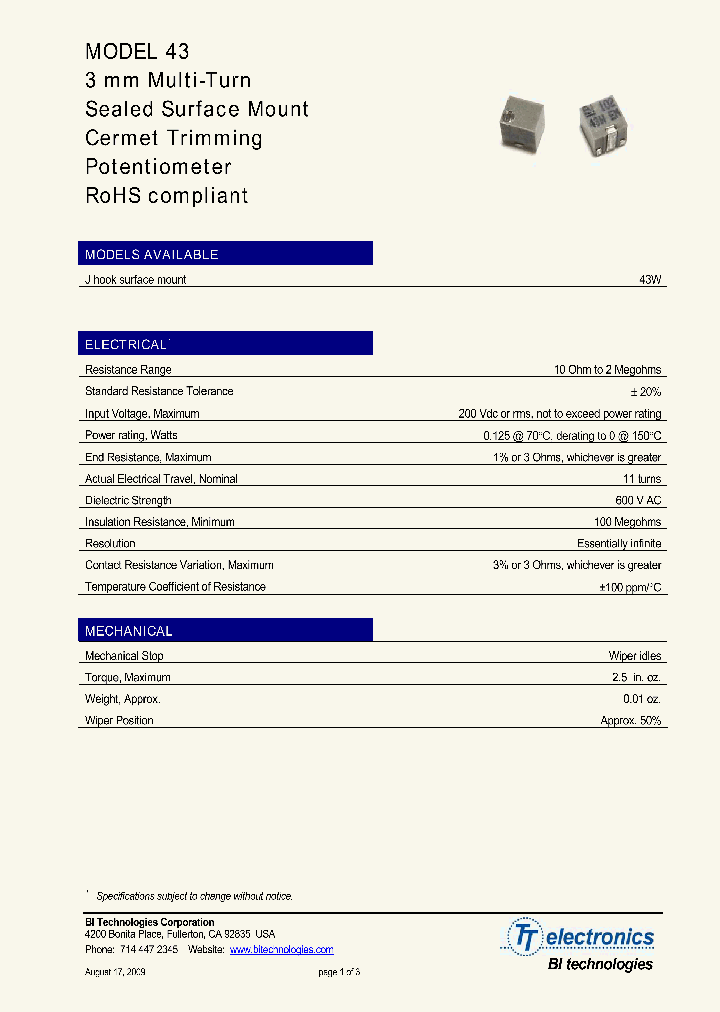 43WR10KLF-09_8606594.PDF Datasheet