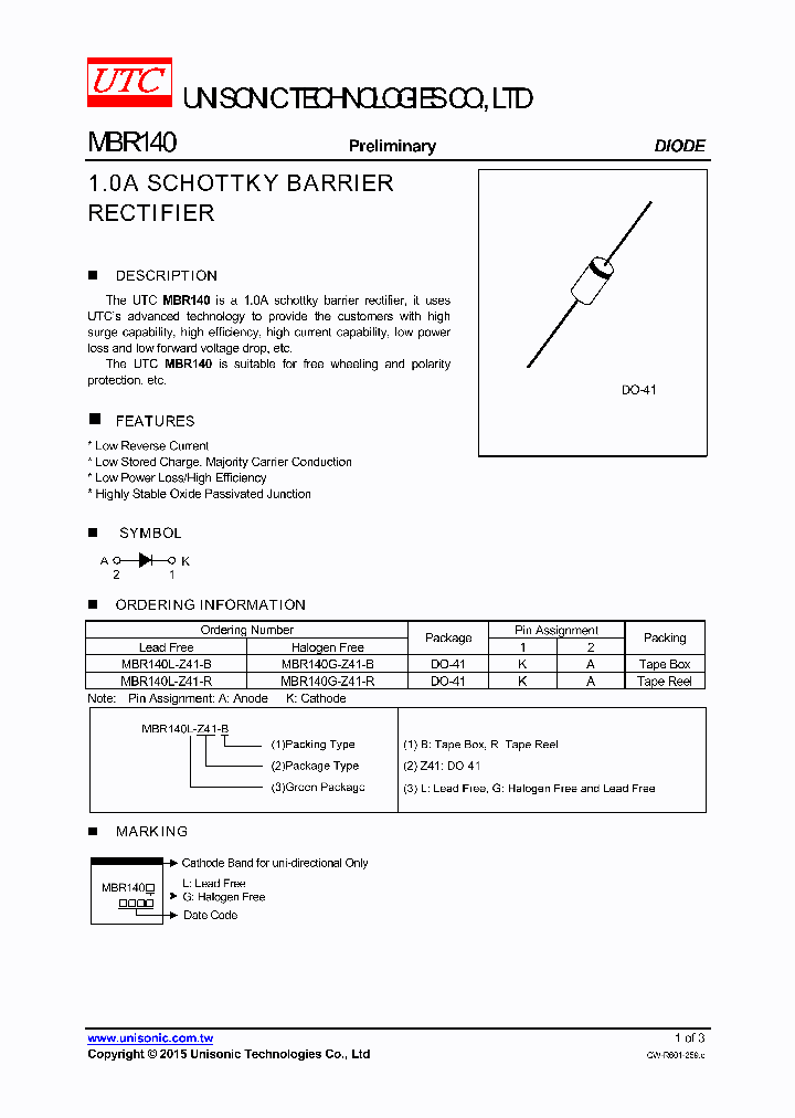MBR140_8606715.PDF Datasheet