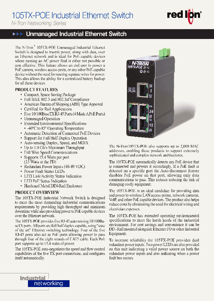 105TX-POE_8607611.PDF Datasheet