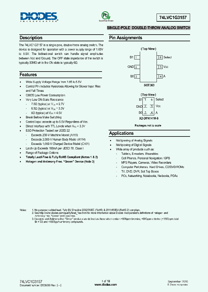 74LVC1G3157_8607547.PDF Datasheet
