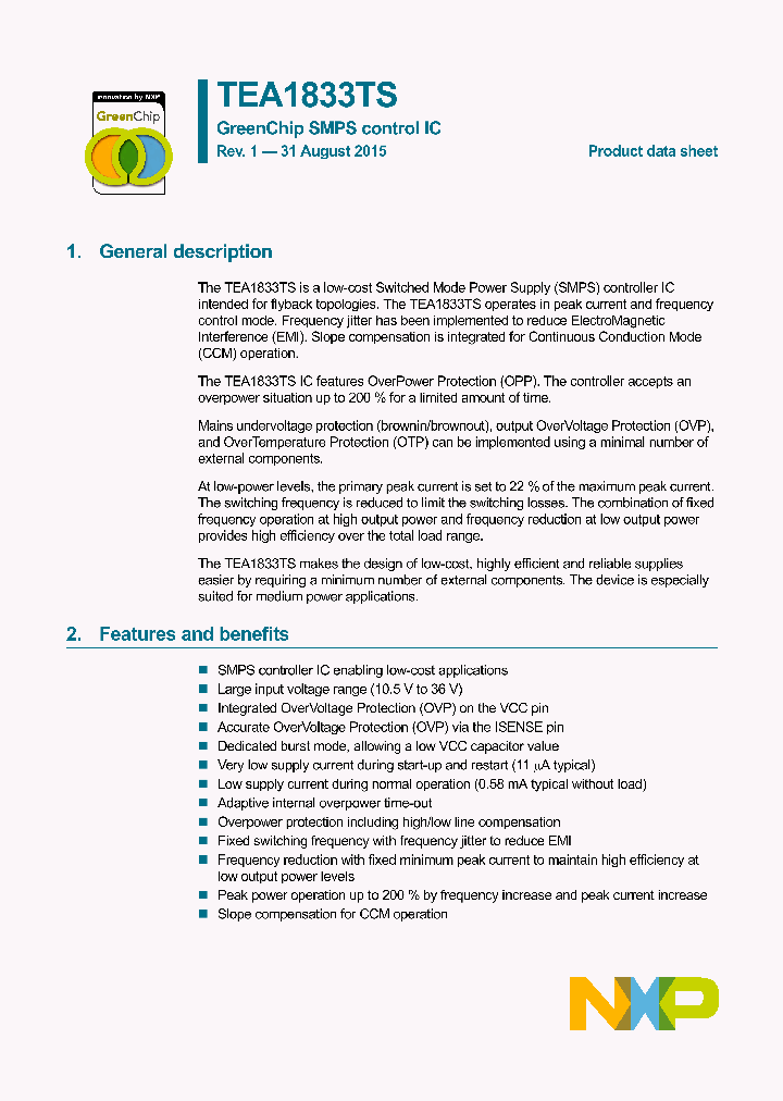 TEA1833TS_8608937.PDF Datasheet