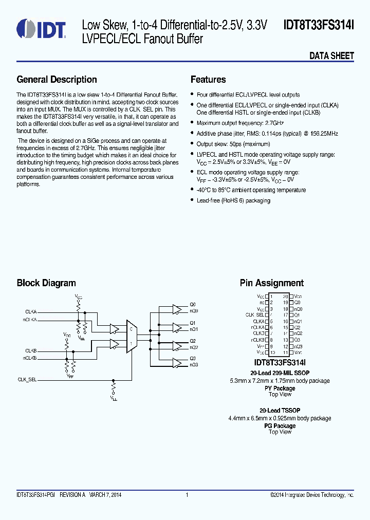 IDT8T33FS314I_8610784.PDF Datasheet