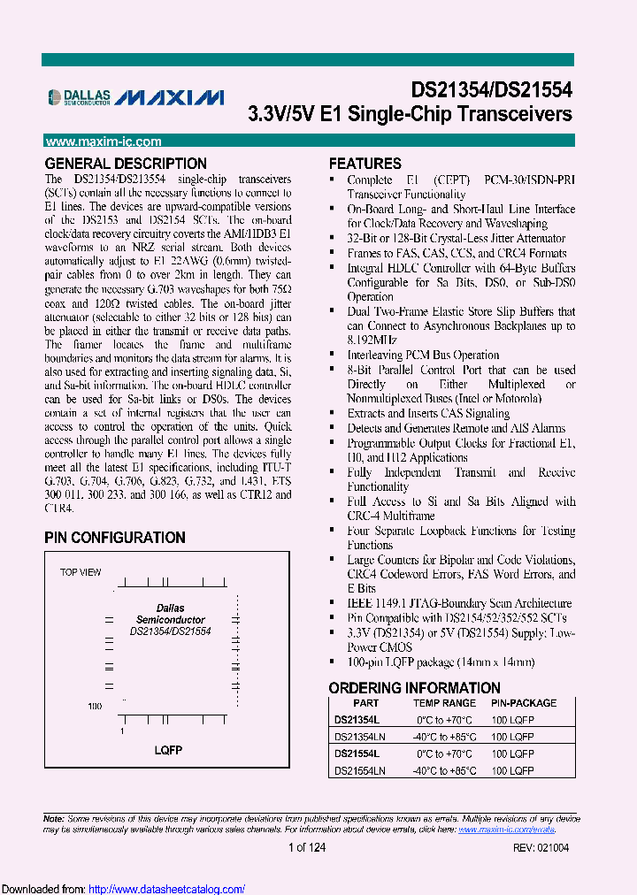 DS21554LB_8610906.PDF Datasheet