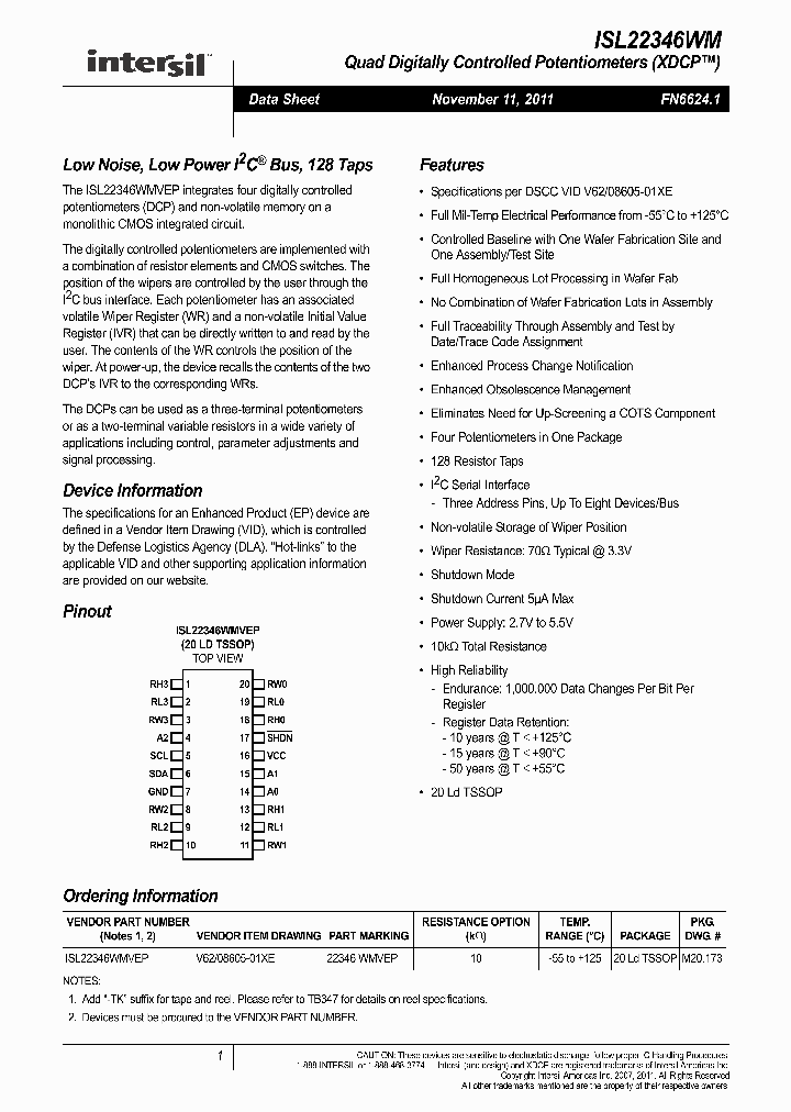 ISL22346WM_8611633.PDF Datasheet