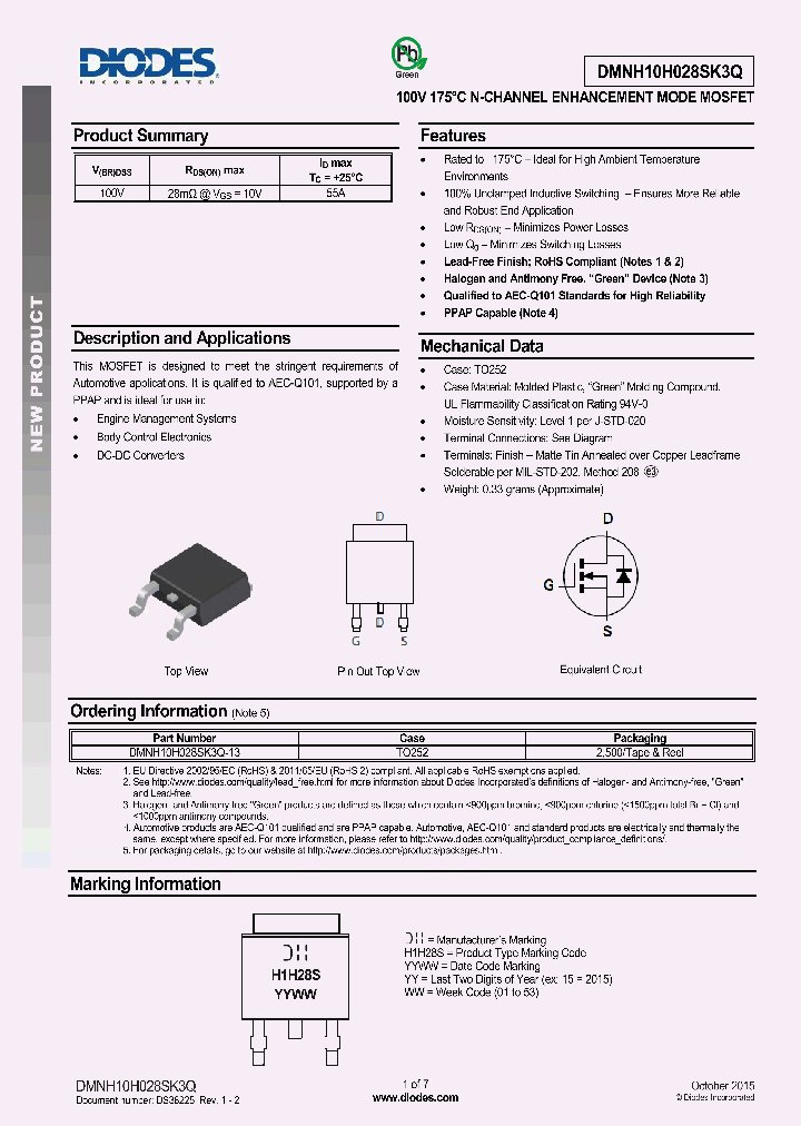 DMNH10H028SK3Q_8612552.PDF Datasheet