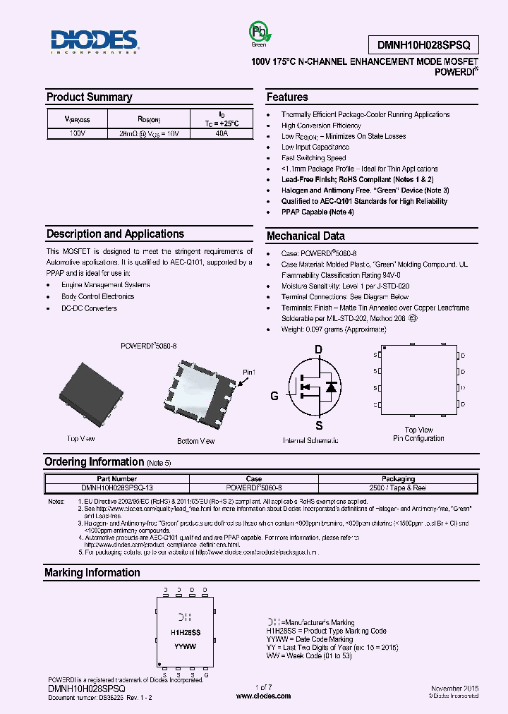 DMNH10H028SPSQ-13_8612557.PDF Datasheet