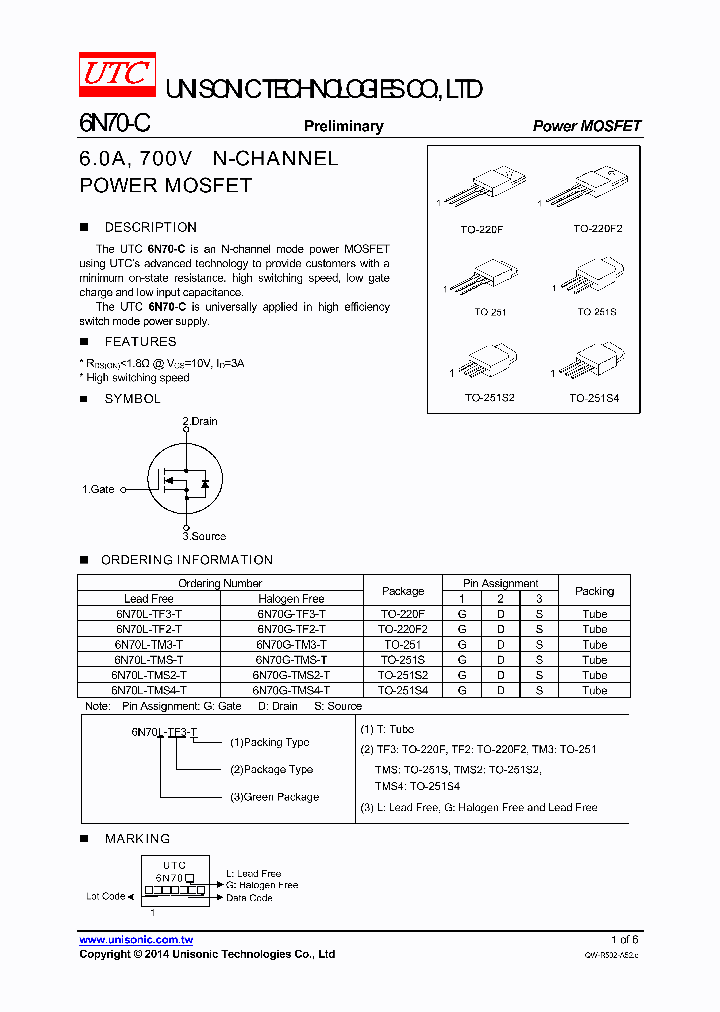 6N70G-TMS4-T_8612950.PDF Datasheet