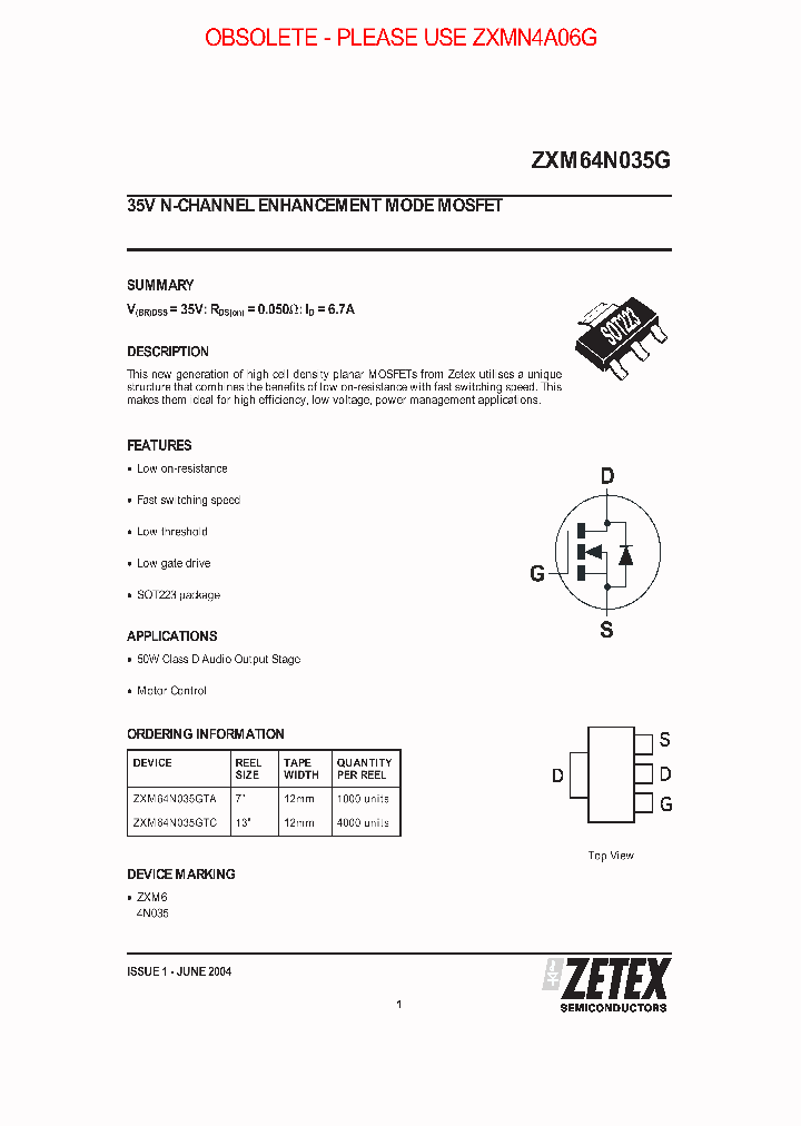 ZXM64N035GTA_8613122.PDF Datasheet