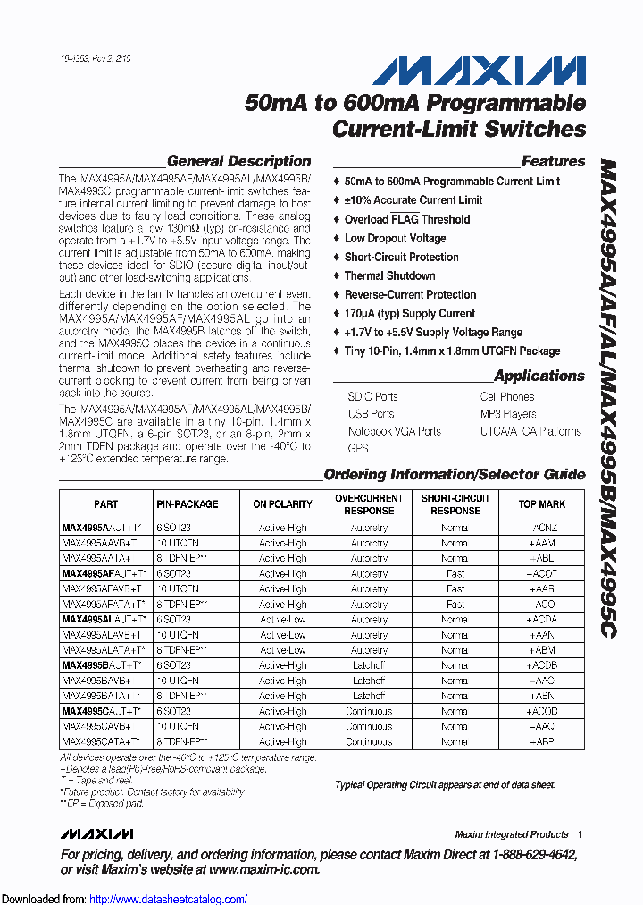 MAX4995AAVBTCJY_8613135.PDF Datasheet