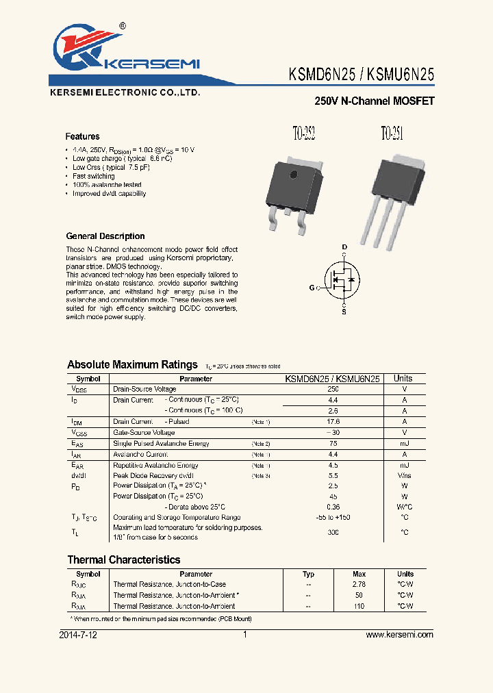 KSMU6N25_8613212.PDF Datasheet