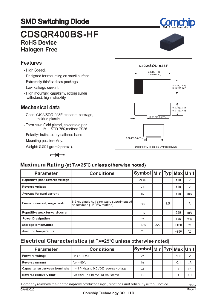 CDSQR400BS-HF_8613718.PDF Datasheet