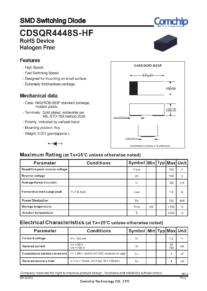 CDSQR4448S-HF_8613724.PDF Datasheet