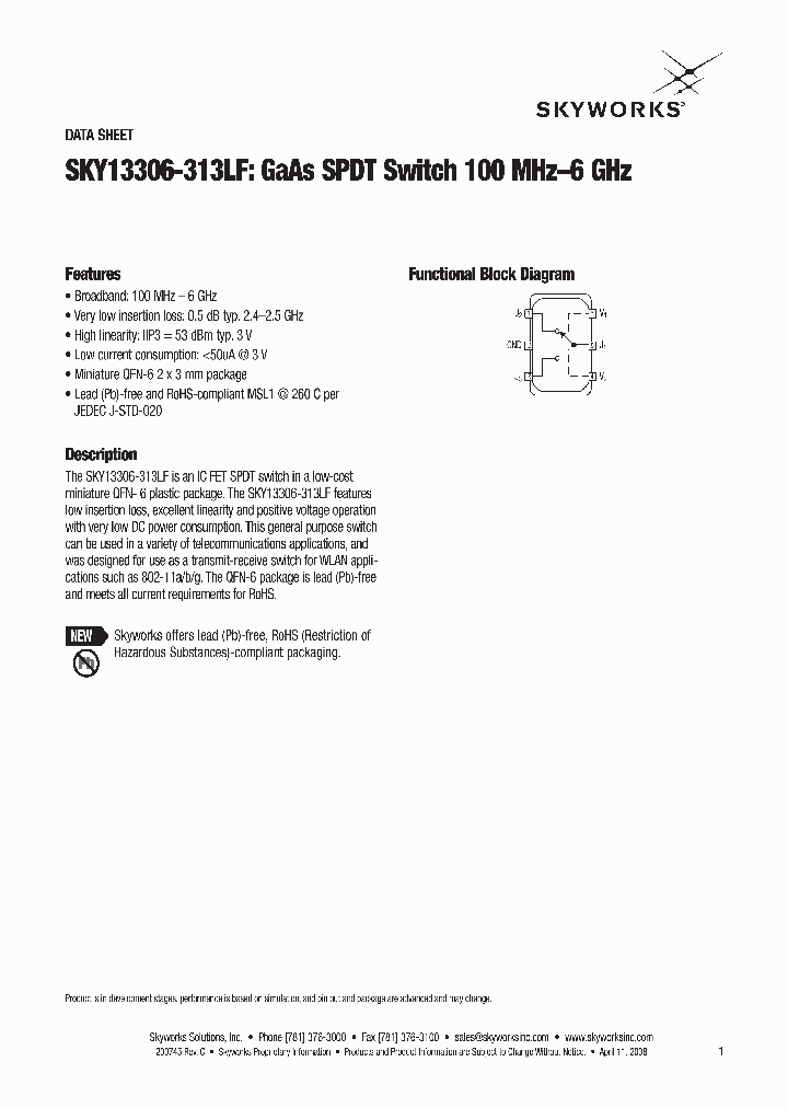 SKY13306-313LF_8615348.PDF Datasheet