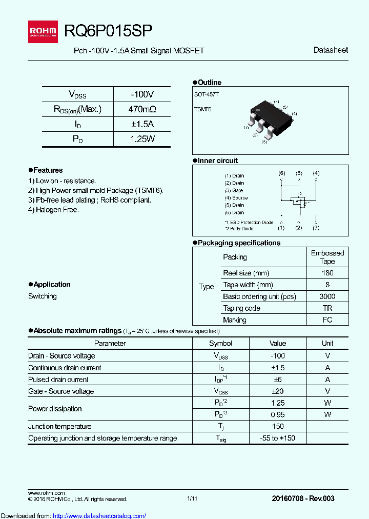RQ6P015SP_8615312.PDF Datasheet