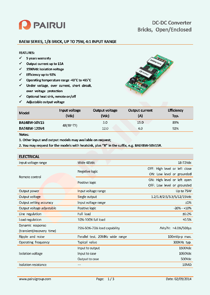 BAE48W-50V15_8615654.PDF Datasheet