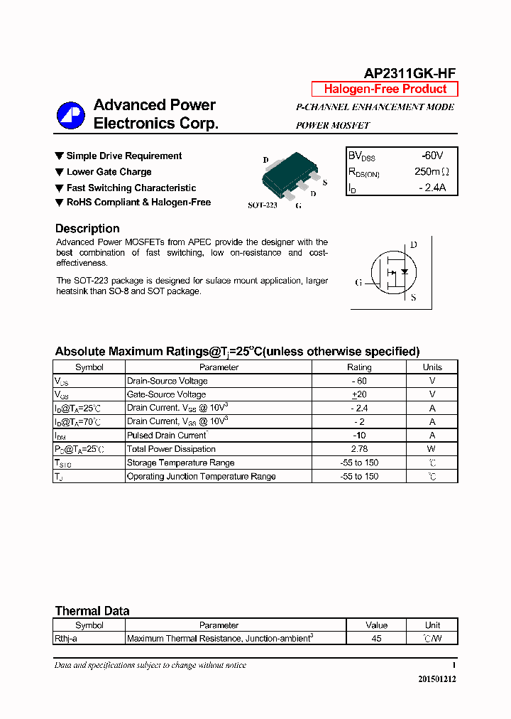 AP2311GK-HF-16_8615710.PDF Datasheet
