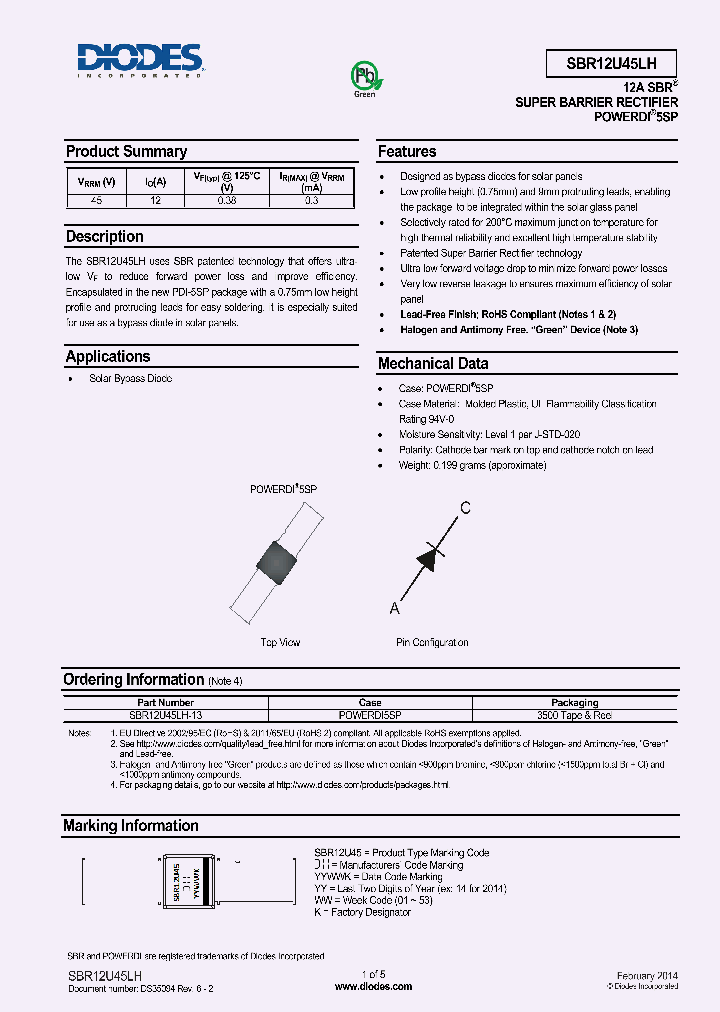 SBR12U45LH-13_8615535.PDF Datasheet