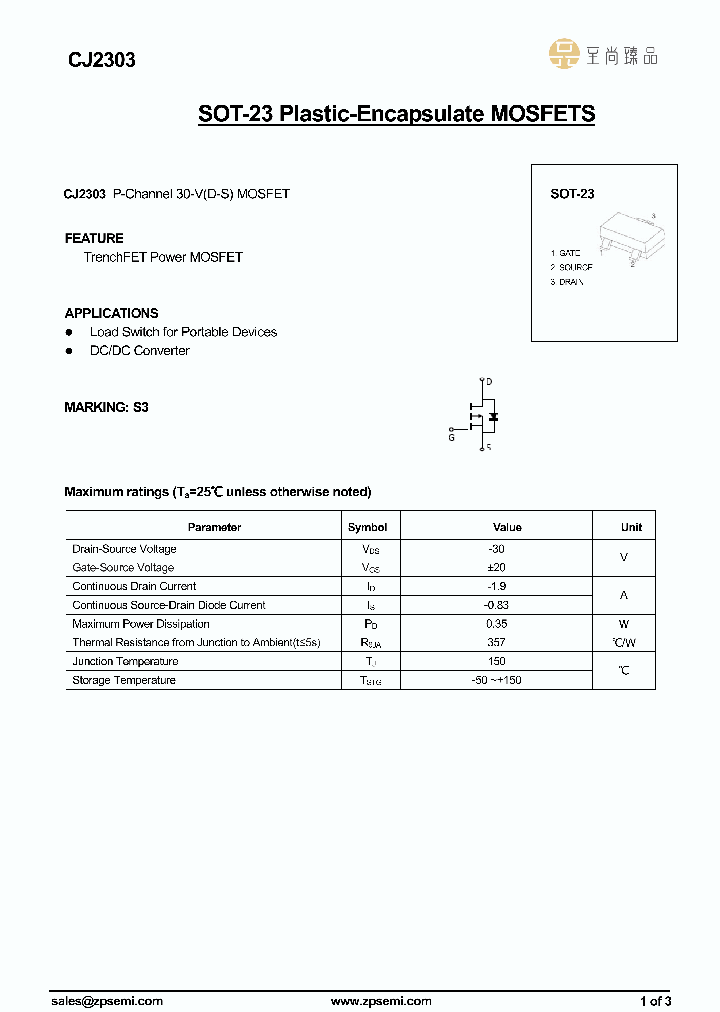 CJ2303_8615620.PDF Datasheet