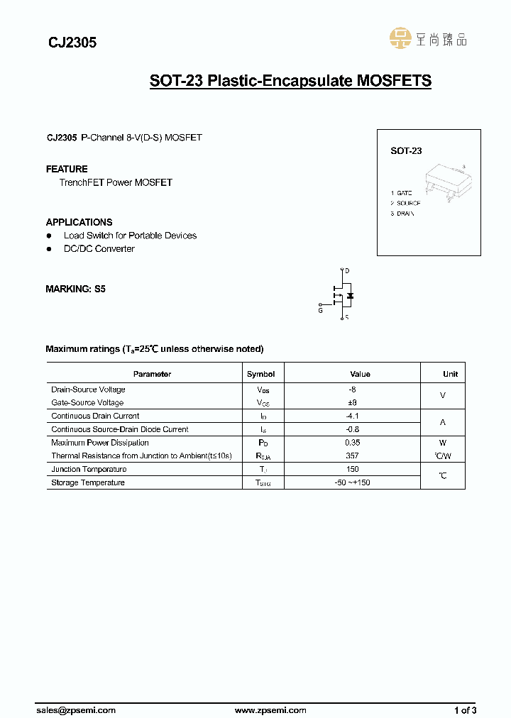 CJ2305_8615622.PDF Datasheet