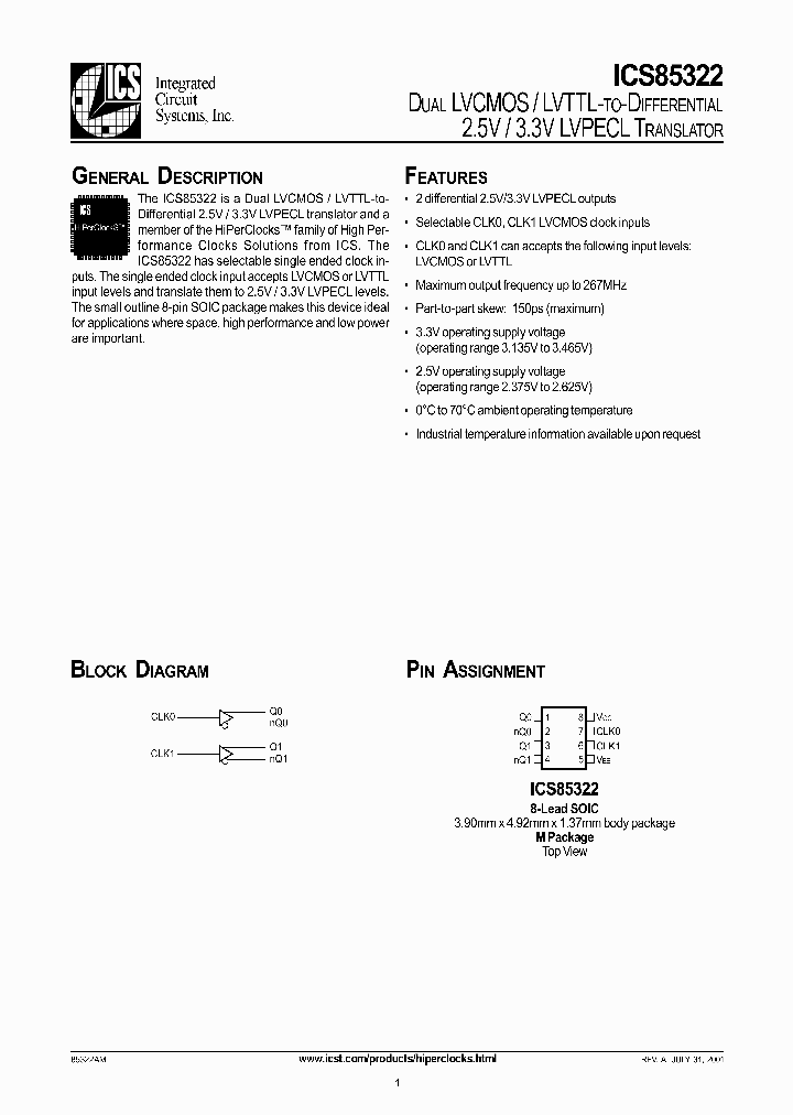 ICS85322AM-T_8615516.PDF Datasheet